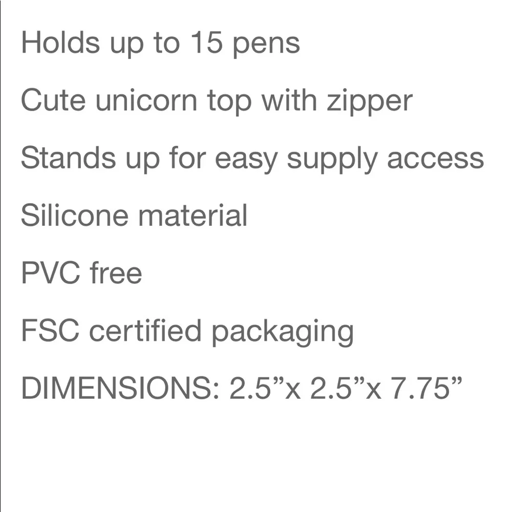 Yoobi Unicorn Standing Pencil Case